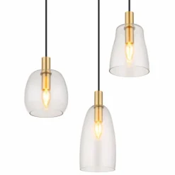 Luminaires Globo Lighting Suspension Globo GARRI Laiton, 6 lumières