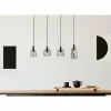 Suspension Verre Fumé-Luminaires Globo Lighting Suspension Globo GARRI Noir, 4 lumières