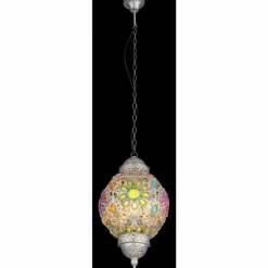 Luminaires Globo Lighting Suspension Globo GELASIUS Gris, Argenté, 1 lumière* Suspensions