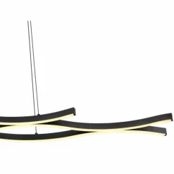 Lampes En Bois-Luminaires Globo Lighting Suspension Globo GERONIMO LED Couleur bois, Noir, 1 lumière