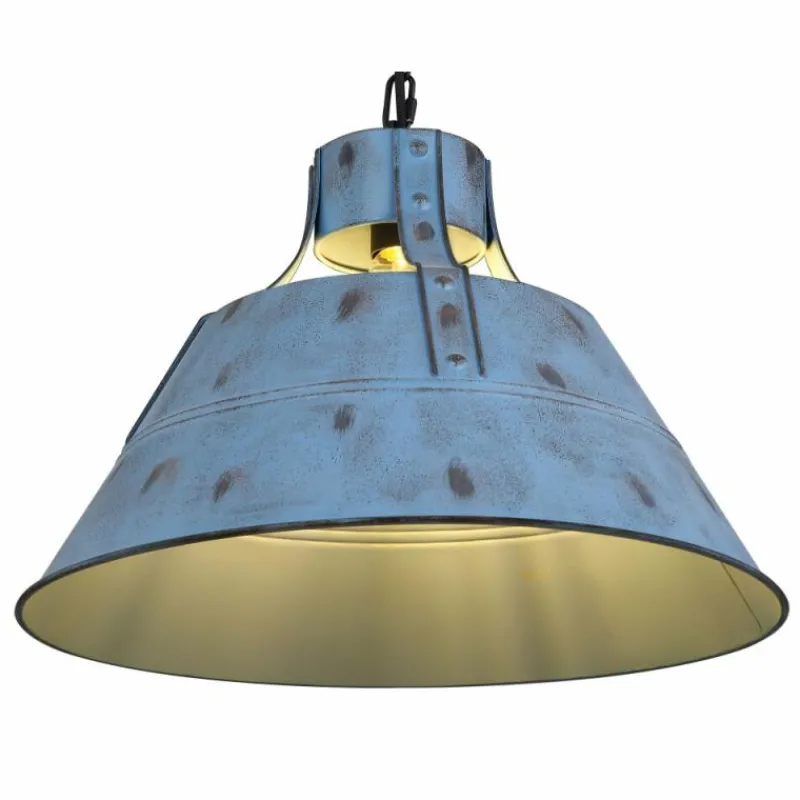 Lampes Industrielles-Luminaires Globo Lighting Suspension Globo GÜNTHER Bleu, Noir, 1 lumière