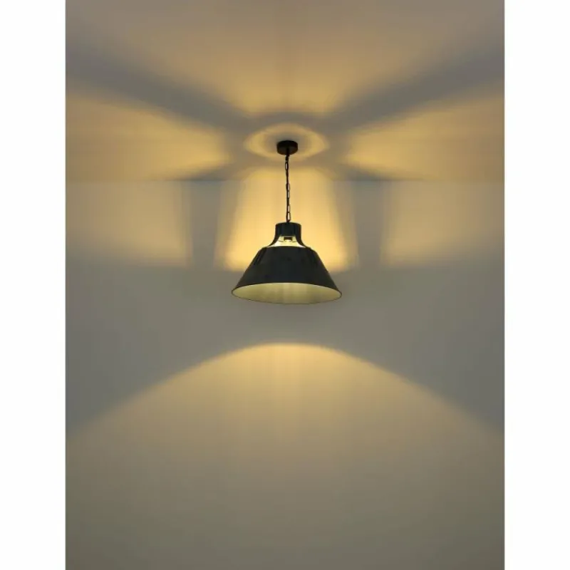 Lampes Industrielles-Luminaires Globo Lighting Suspension Globo GÜNTHER Bleu, Noir, 1 lumière