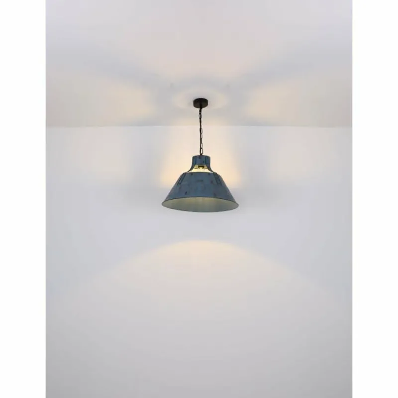 Lampes Industrielles-Luminaires Globo Lighting Suspension Globo GÜNTHER Bleu, Noir, 1 lumière