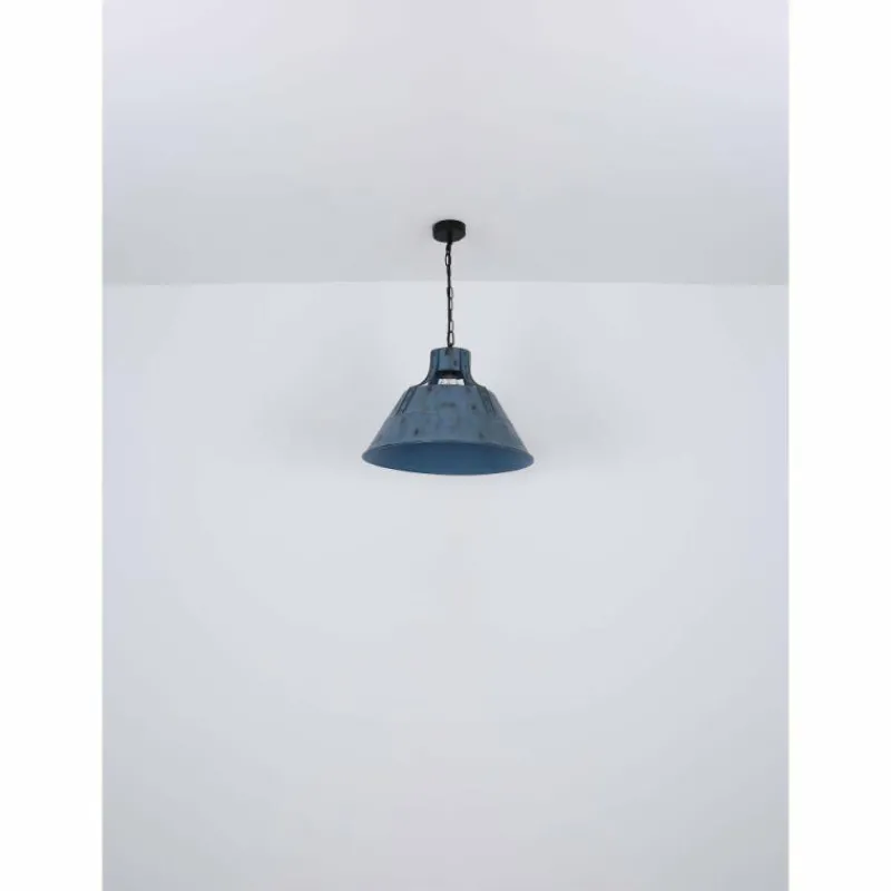 Lampes Industrielles-Luminaires Globo Lighting Suspension Globo GÜNTHER Bleu, Noir, 1 lumière