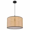 Luminaires Rustiques-Luminaires Globo Lighting Suspension Globo GRIZZANA Noir, 1 lumière