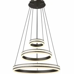 Luminaires Globo Lighting Suspension Globo GROUNI LED Titane, 1 lumière, Télécommandes* Suspensions