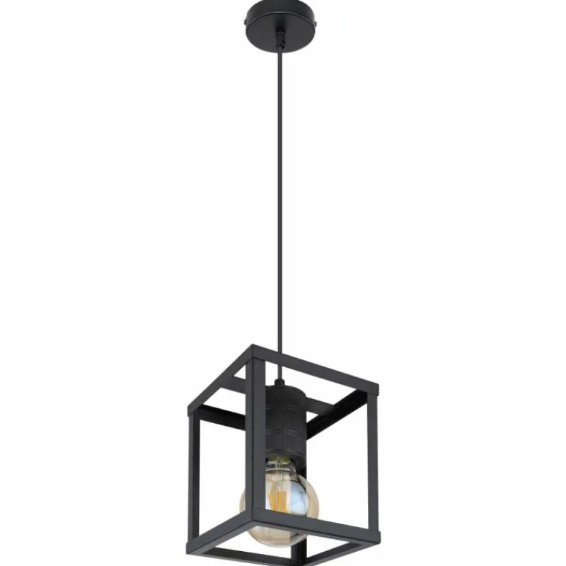 Lampes Vintages & Rétros-Luminaires Globo Lighting Suspension Globo HAGAR Noir, 1 lumière