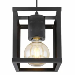 Lampes Vintages & Rétros-Luminaires Globo Lighting Suspension Globo HAGAR Noir, 1 lumière