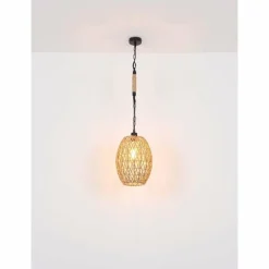 Style Boho-Chic-Luminaires Globo Lighting Suspension Globo HALIA Brun, Noir, 1 lumière