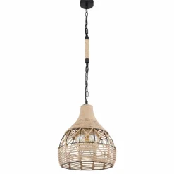 Style Boho-Chic-Luminaires Globo Lighting Suspension Globo HALIA Brun, Noir, 1 lumière