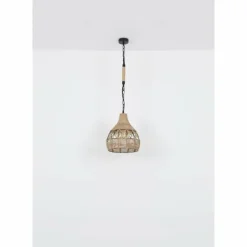 Style Boho-Chic-Luminaires Globo Lighting Suspension Globo HALIA Brun, Noir, 1 lumière