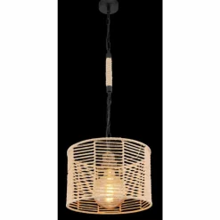 Style Boho-Chic-Luminaires Globo Lighting Suspension Globo HALIA Brun, Noir, 1 lumière