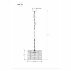 Style Boho-Chic-Luminaires Globo Lighting Suspension Globo HALIA Brun, Noir, 1 lumière