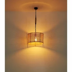 Style Boho-Chic-Luminaires Globo Lighting Suspension Globo HALIA Brun, Noir, 1 lumière