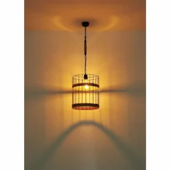 Style Boho-Chic-Luminaires Globo Lighting Suspension Globo HALIA Brun, Noir, 1 lumière