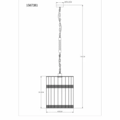 Style Boho-Chic-Luminaires Globo Lighting Suspension Globo HALIA Brun, Noir, 1 lumière