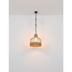 Style Boho-Chic-Luminaires Globo Lighting Suspension Globo HALIA Brun, Noir, 1 lumière