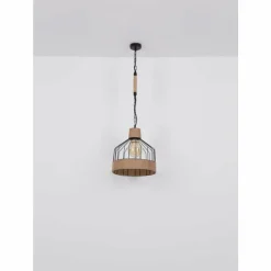 Style Boho-Chic-Luminaires Globo Lighting Suspension Globo HALIA Brun, Noir, 1 lumière
