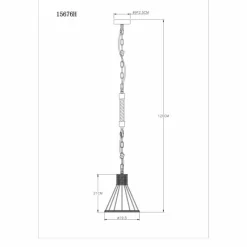 Style Boho-Chic-Luminaires Globo Lighting Suspension Globo HALIA Brun, Noir, 1 lumière