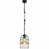 Style Boho-Chic-Luminaires Globo Lighting Suspension Globo HALIA Brun, Noir, 1 lumière