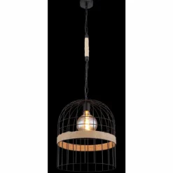 Style Boho-Chic-Luminaires Globo Lighting Suspension Globo HALIA Brun, Noir, 1 lumière