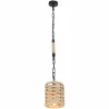Style Boho-Chic-Luminaires Globo Lighting Suspension Globo HALIA Noir, 1 lumière