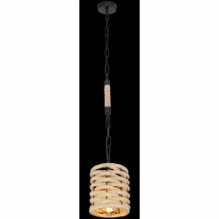 Style Boho-Chic-Luminaires Globo Lighting Suspension Globo HALIA Noir, 1 lumière