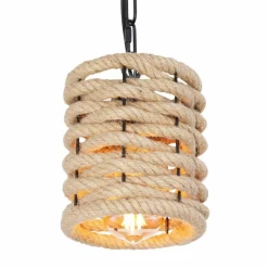 Style Boho-Chic-Luminaires Globo Lighting Suspension Globo HALIA Noir, 1 lumière