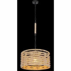 Style Boho-Chic-Luminaires Globo Lighting Suspension Globo HALIA Noir, 1 lumière