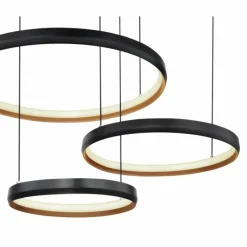 Lampes Dorées-Luminaires Globo Lighting Suspension Globo HALLI LED Noir, 1 lumière, Télécommandes