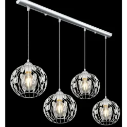 Luminaires Globo Lighting Suspension Globo HANAKO Chrome, 4 lumières* Suspensions