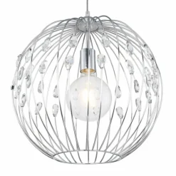Luminaires Globo Lighting Suspension Globo HANAKO Chrome, 1 lumière* Suspensions