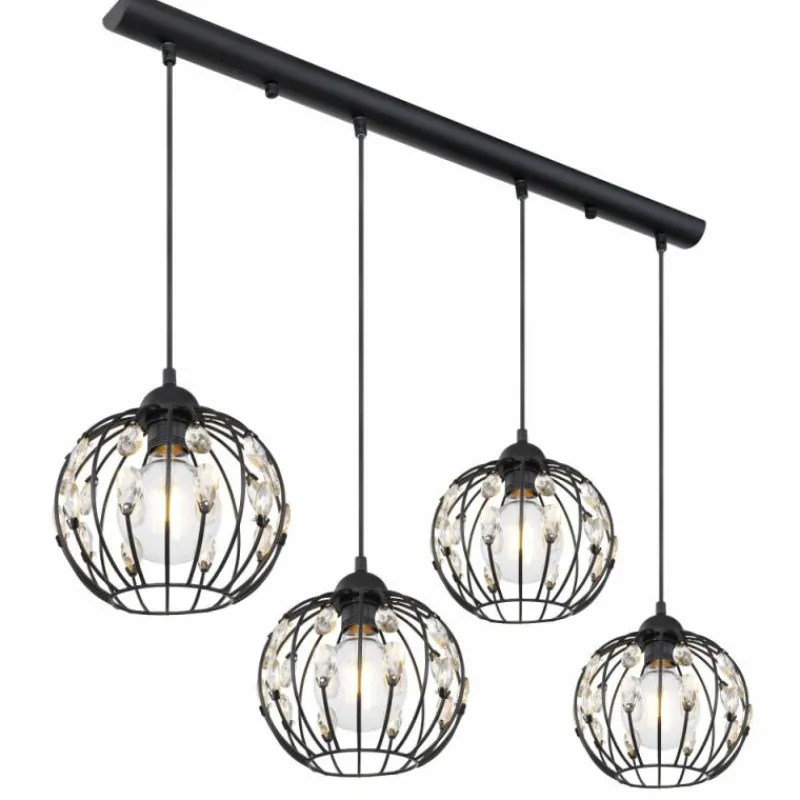 Luminaires Globo Lighting Suspension Globo HANAKO Noir, 4 lumières* Suspensions