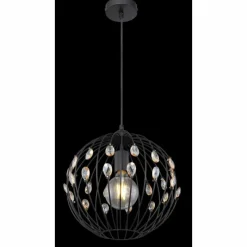 Luminaires Globo Lighting Suspension Globo HANAKO Noir, 1 lumière* Suspensions