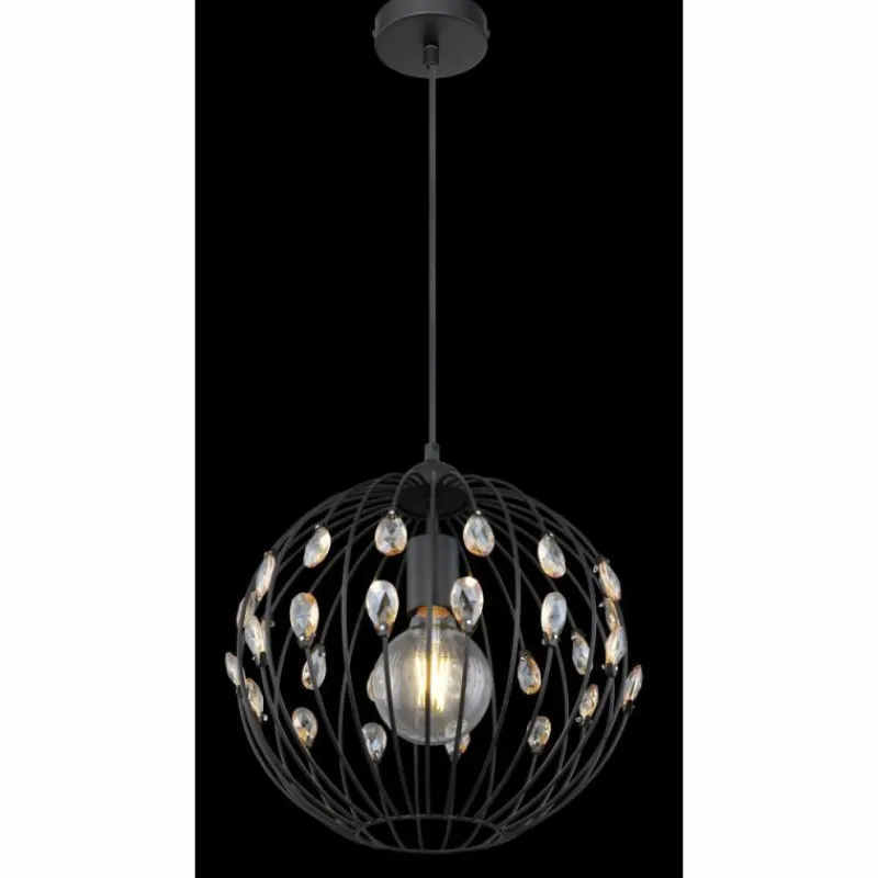 Luminaires Globo Lighting Suspension Globo HANAKO Noir, 1 lumière* Suspensions