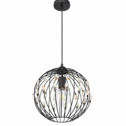 Luminaires Globo Lighting Suspension Globo HANAKO Noir, 1 lumière* Suspensions