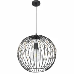 Luminaires Globo Lighting Suspension Globo HANAKO Noir, 1 lumière* Suspensions
