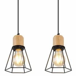 Luminaires Scandinaves-Luminaires Globo Lighting Suspension Globo HELENE Noir, 4 lumières