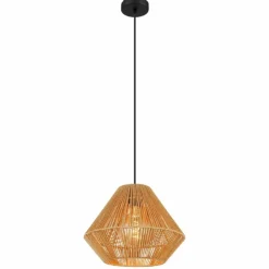 Lampes Vintages & Rétros-Luminaires Globo Lighting Suspension Globo HOUDINI Noir, 1 lumière