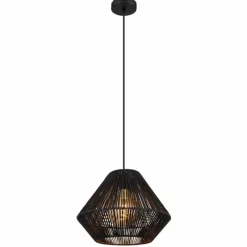 Lampes Vintages & Rétros-Luminaires Globo Lighting Suspension Globo HOUDINI Noir, 1 lumière