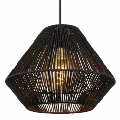 Lampes Vintages & Rétros-Luminaires Globo Lighting Suspension Globo HOUDINI Noir, 1 lumière