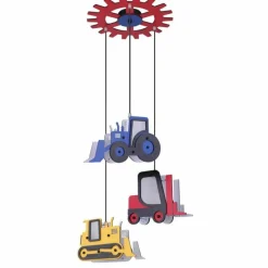 Lampes En Bois-Luminaires Globo Lighting Suspension Globo HUNKEL Rouge, 3 lumières