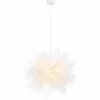 Lampes En Tissu-Luminaires Globo Lighting Suspension Globo ILGA Blanc, 1 lumière