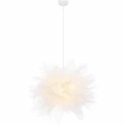 Lampes En Tissu-Luminaires Globo Lighting Suspension Globo ILGA Blanc, 1 lumière
