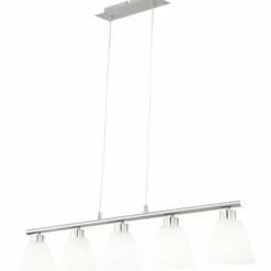 Luminaires Globo Lighting Suspension Globo ILLIMANI Nickel mat, 5 lumières