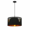 Lampes En Tissu-Luminaires Globo Lighting Suspension Globo INGEBORG Noir, 1 lumière