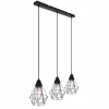 Lampes Vintages & Rétros-Luminaires Globo Lighting Suspension Globo ISABELLA Noir, 3 lumières