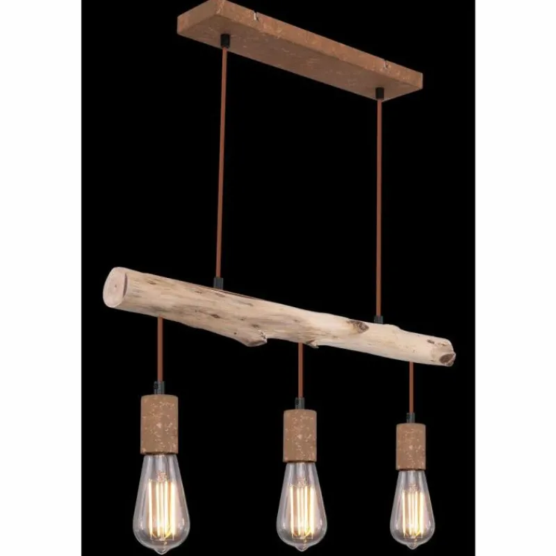 Luminaires Globo Lighting Suspension Globo JAKOB Rouille, 3 lumières* Suspensions