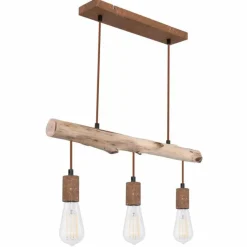 Luminaires Globo Lighting Suspension Globo JAKOB Rouille, 3 lumières* Suspensions