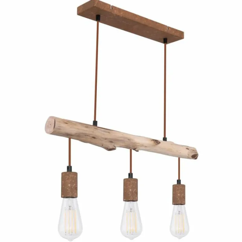 Luminaires Globo Lighting Suspension Globo JAKOB Rouille, 3 lumières* Suspensions